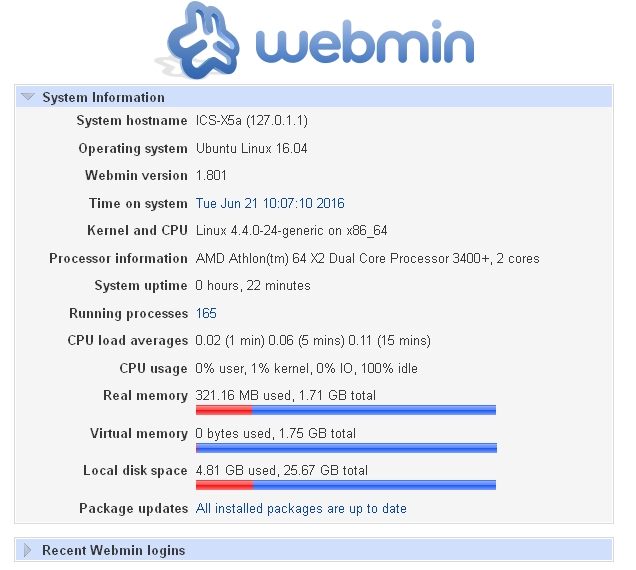 Xi5A Webmin