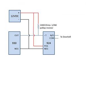 Doorbell Circuit For Ring Etc using Elk 930 And 924 V2