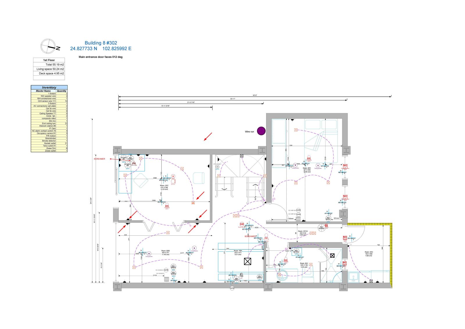 LV wiring Flr 2