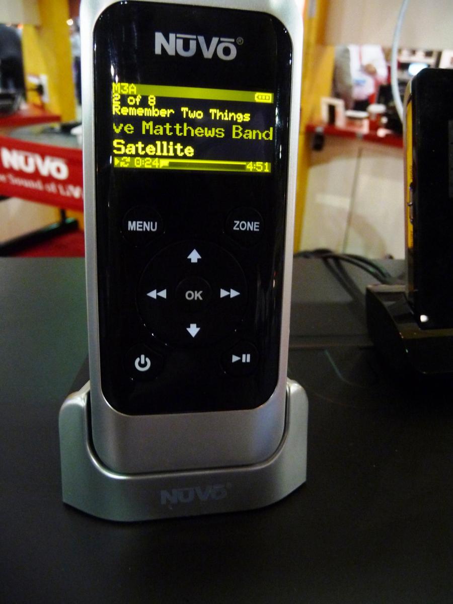 Nuvo wireless remote docked