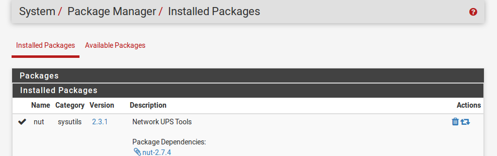 PFSense NUT install step 1