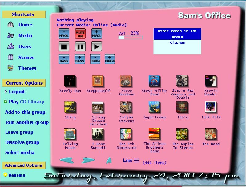 Sam's Media Zone Artist Display