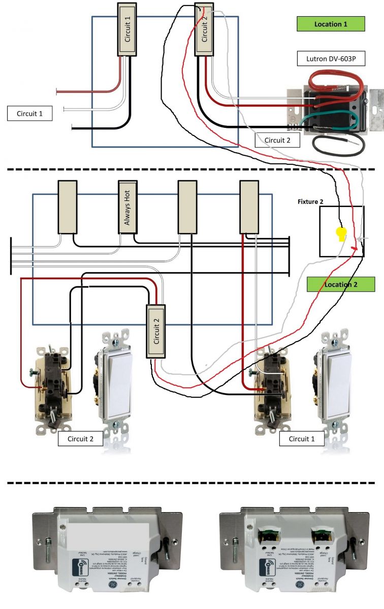 Strange 3 Way switch wiring