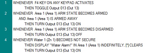 Water Alarm Test Rules